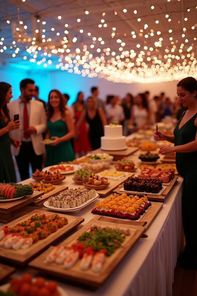 culinary adventure wedding reception