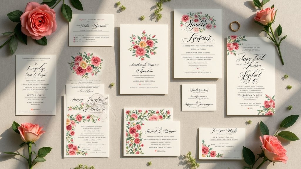 custom illustrated wedding invites