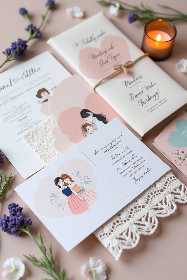 custom love story invitations