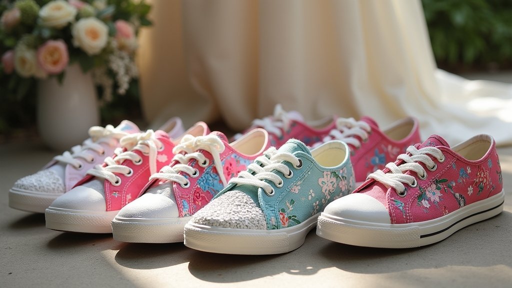 customizable canvas wedding sneakers