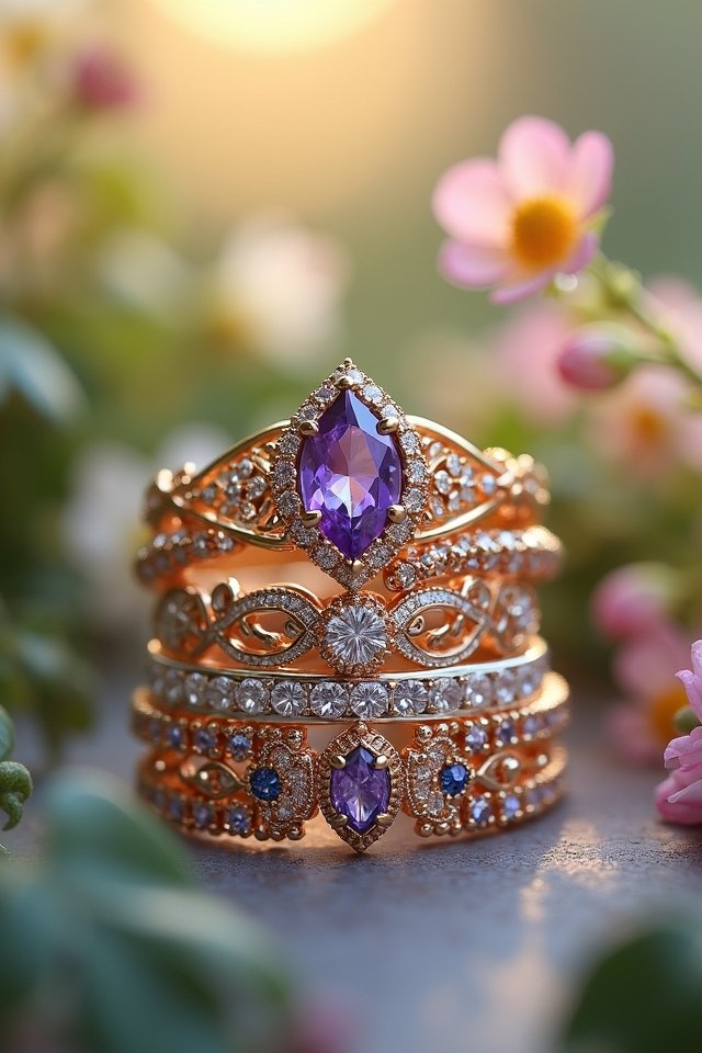 customizable stackable engagement rings