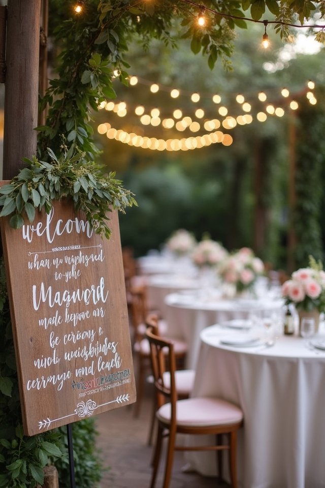 customized wedding signage options