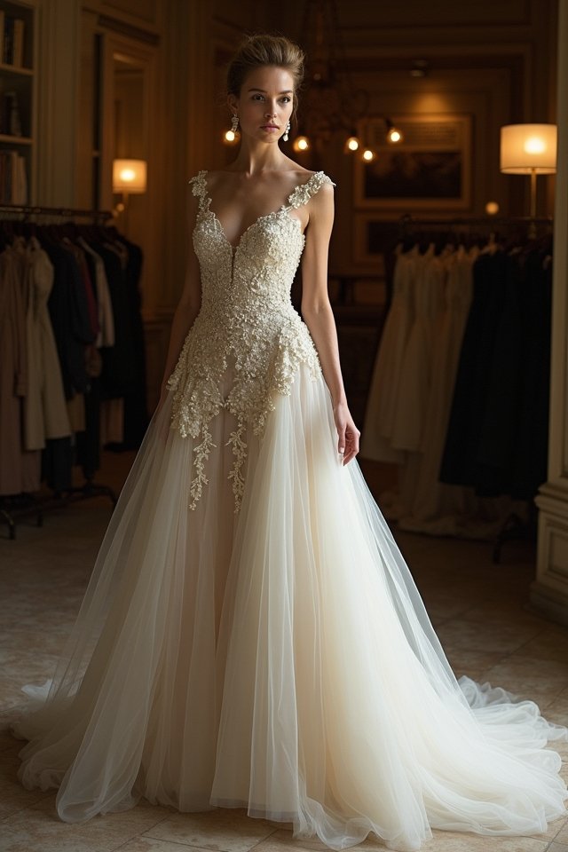 daring modern wedding dress