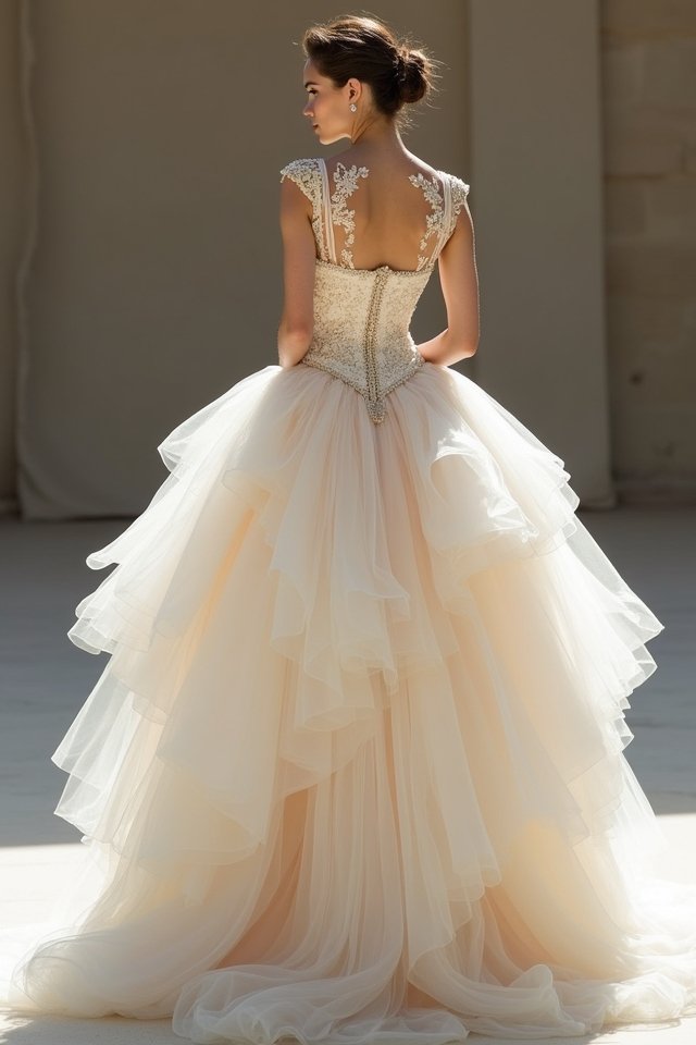 dazzling corset ball gown