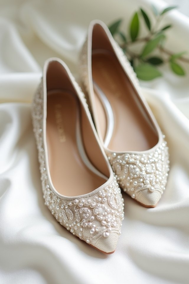 dazzling embellished wedding flats