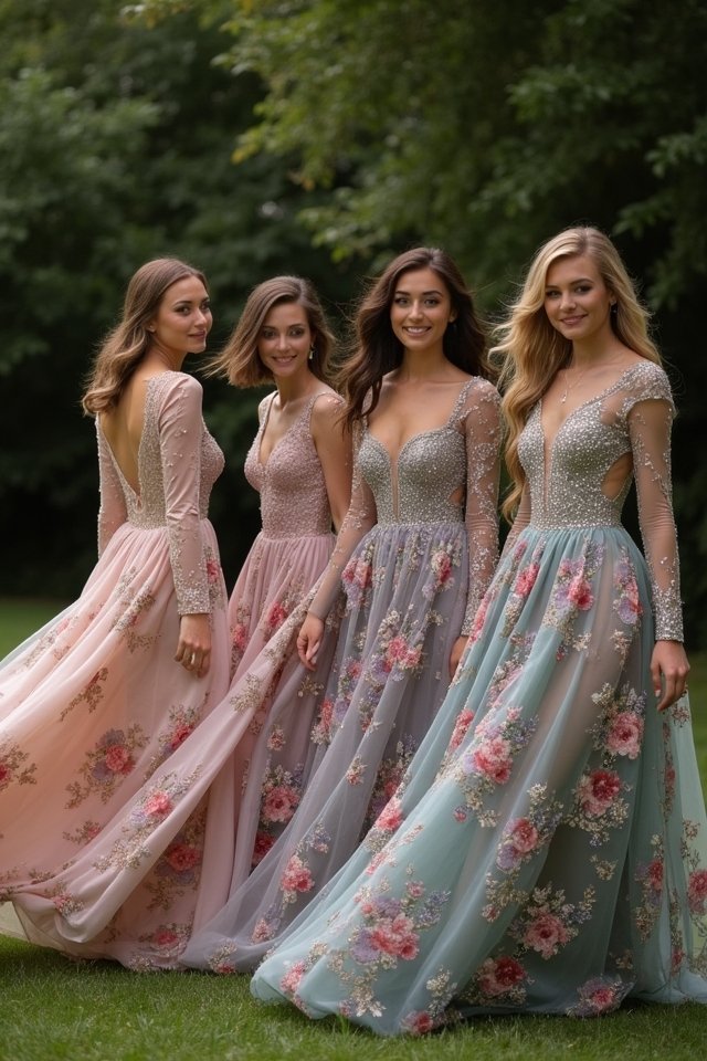 dazzling floral sequin elegance