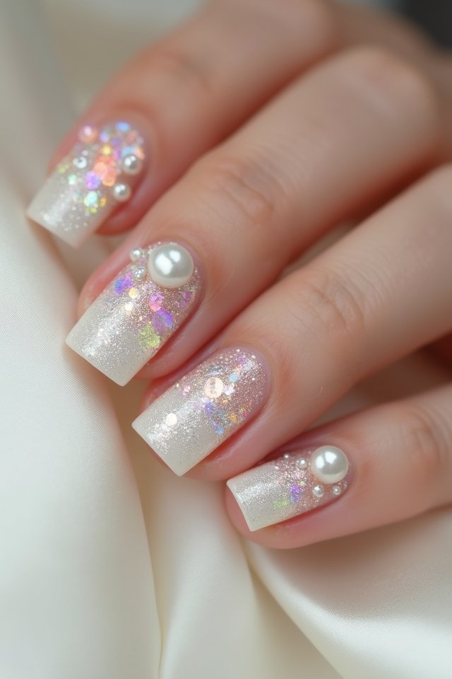 dazzling glitter and pearl