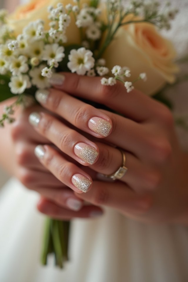dazzling glitter ombr nails