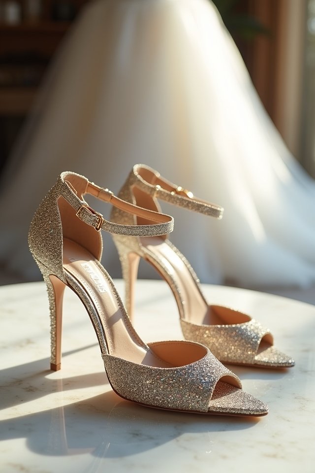 dazzling glitter stiletto comfort