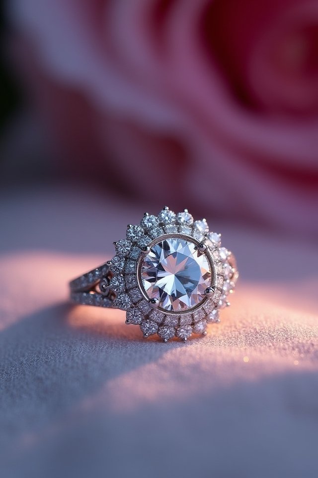 dazzling halo ring elegance