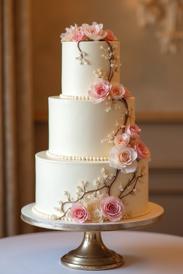 dazzling metallic wedding cake