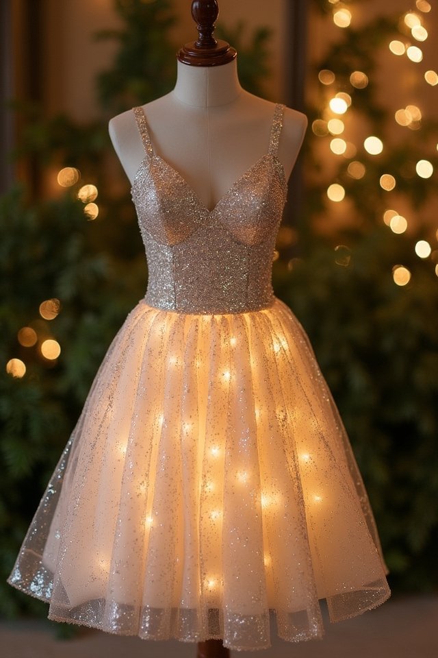dazzling sequin tiered dress