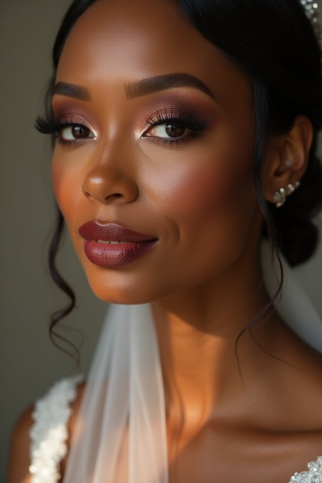 deep berry wedding accents