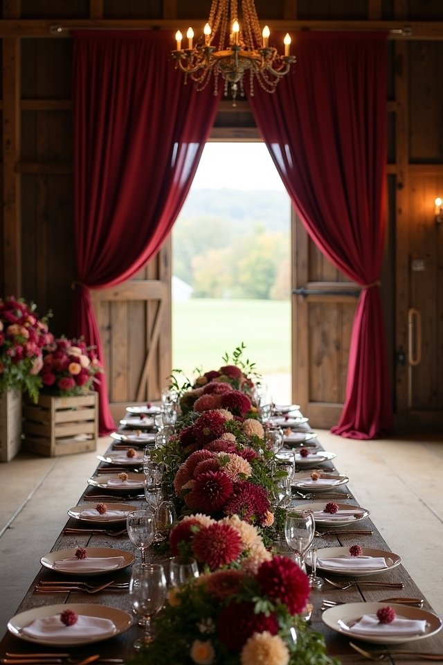 deep burgundy wedding elegance