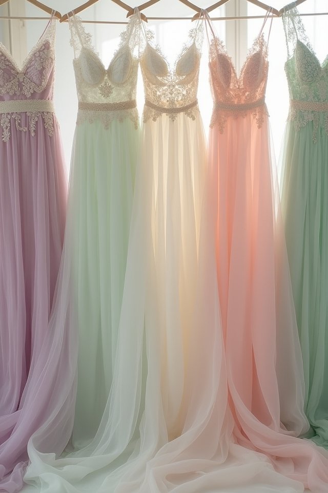 delicate chiffon pastel elegance