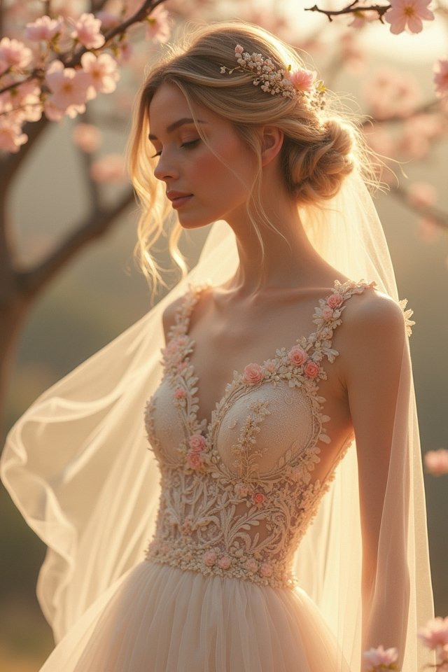 delicate floral wedding embellishments