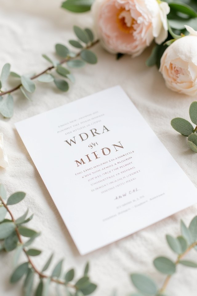 delicate floral wedding invitations