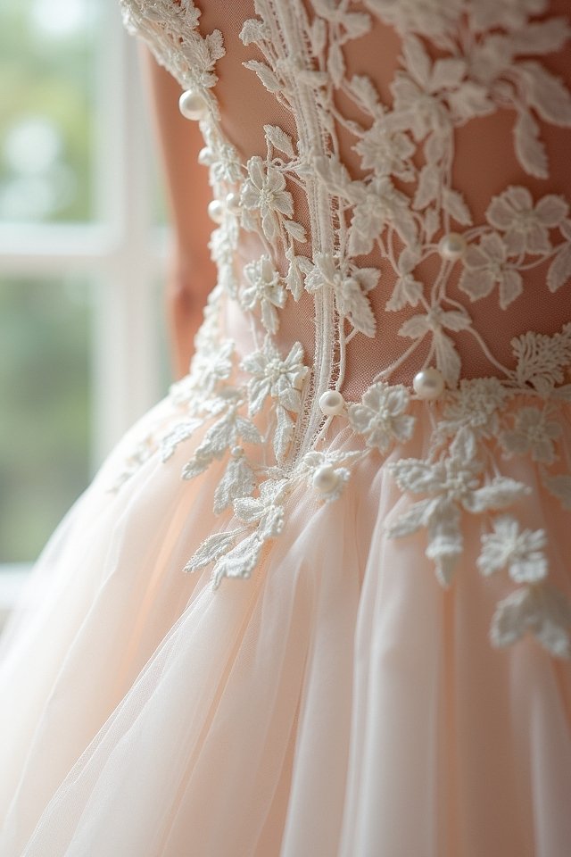 delicate lace bridal details