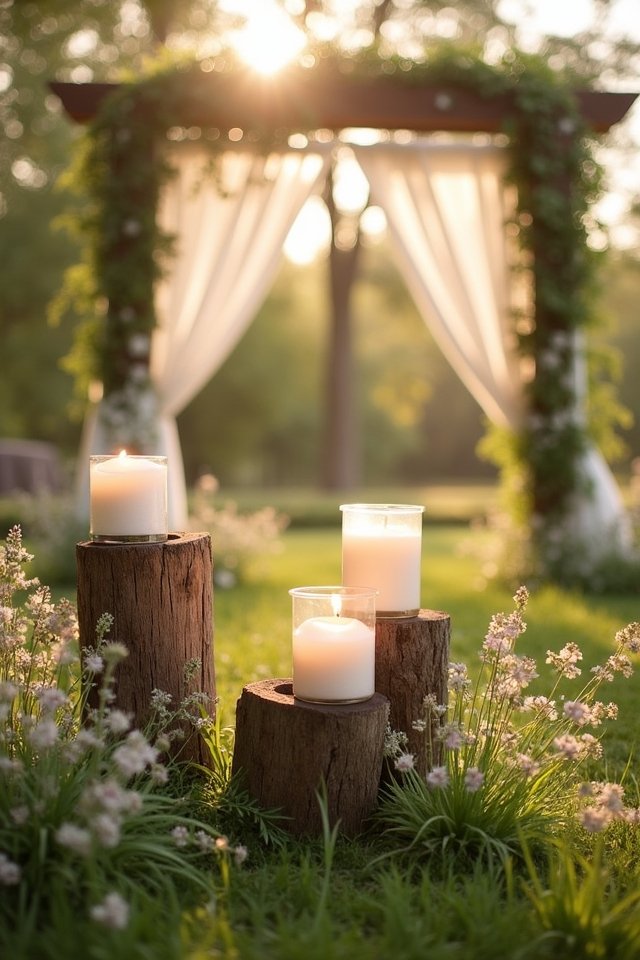 diy rustic candle holders