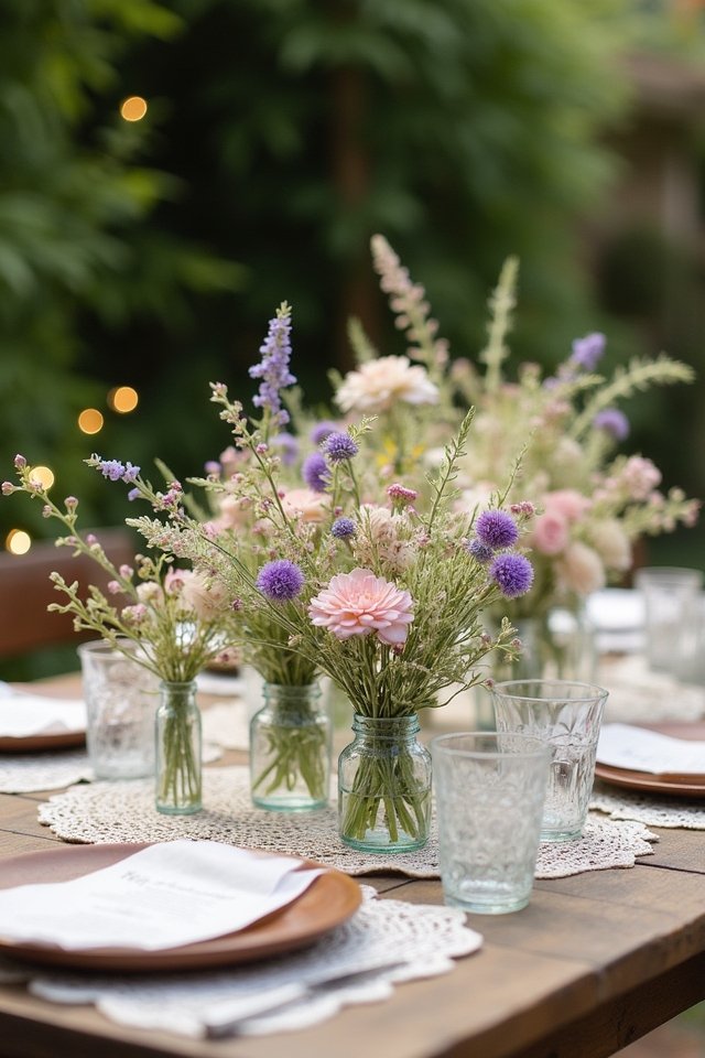 diy vibrant floral centerpieces