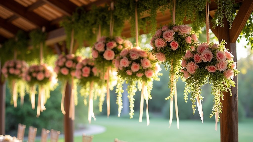 diy wedding flower chandeliers