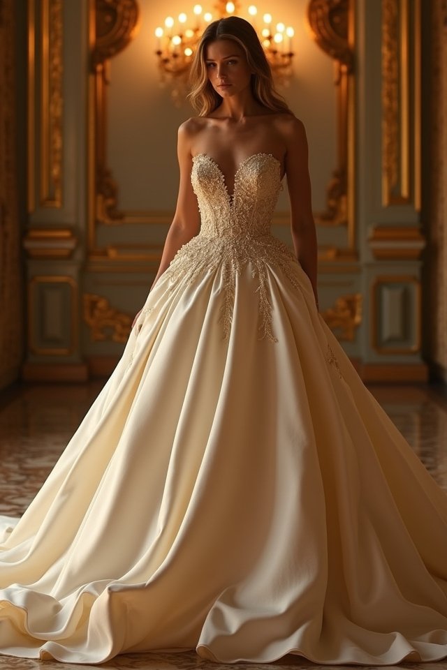 dramatic elegance in ball gown