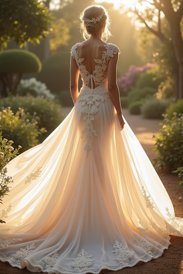 dramatic high low wedding dress