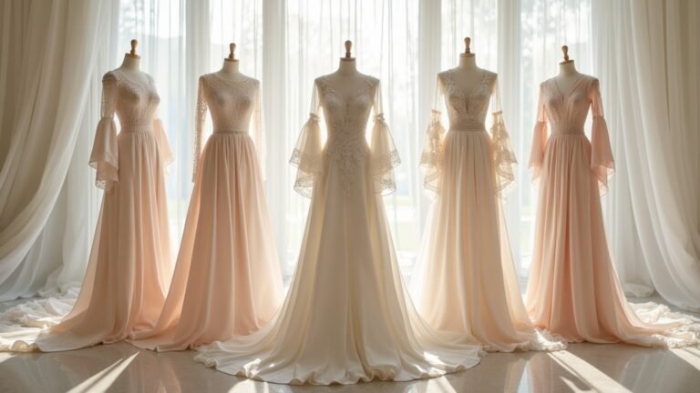 dramatic long sleeved wedding dresses