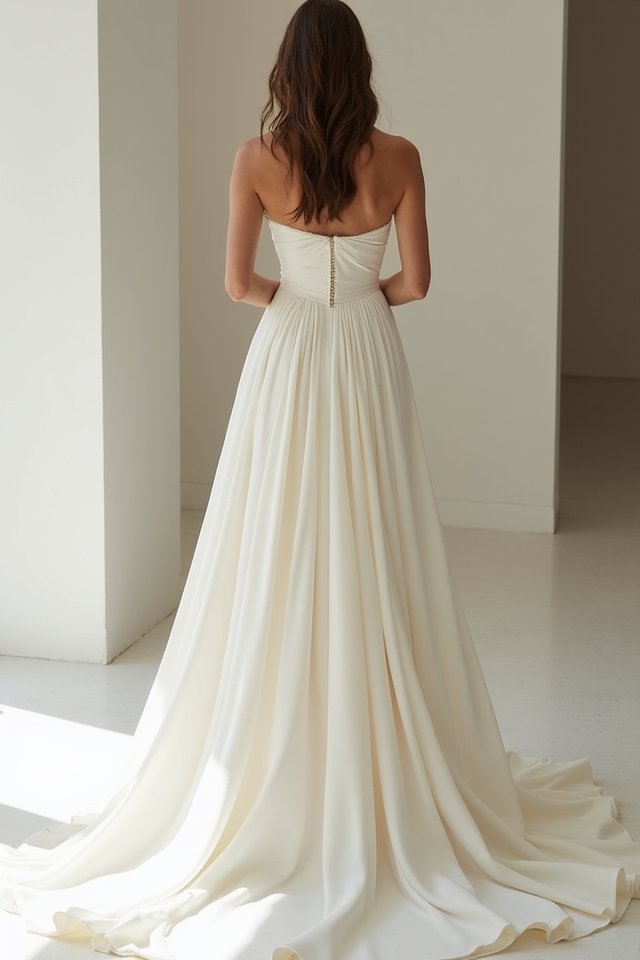 dramatic minimalist corset dress