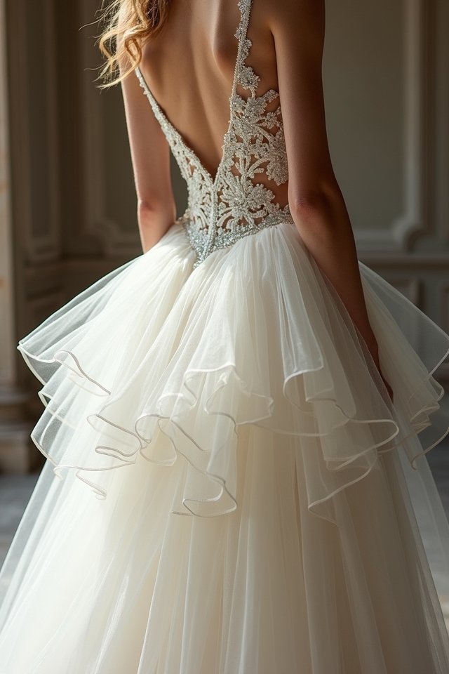 dramatic peplum wedding gowns