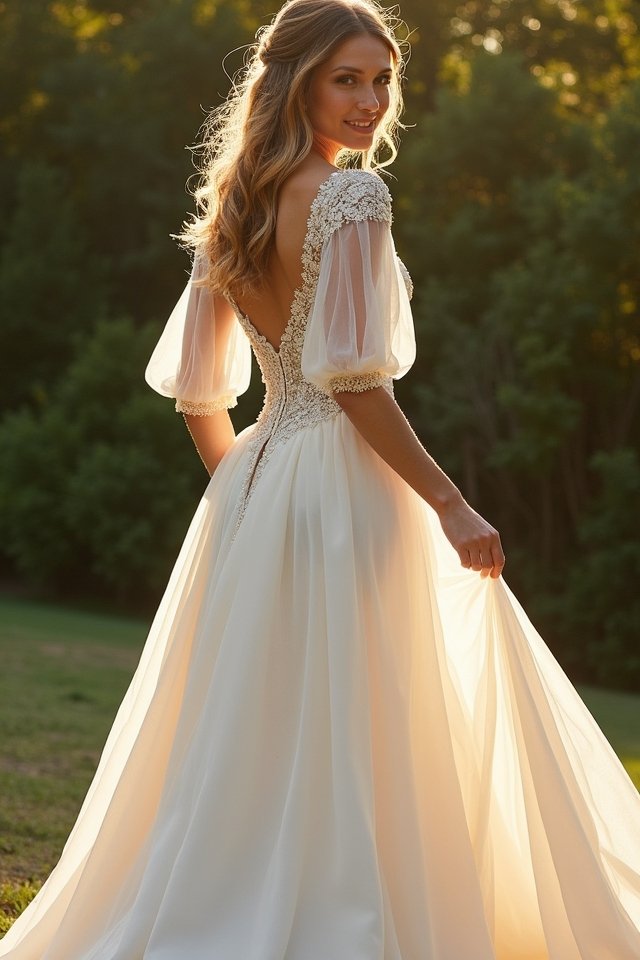 dramatic puff sleeve elegance