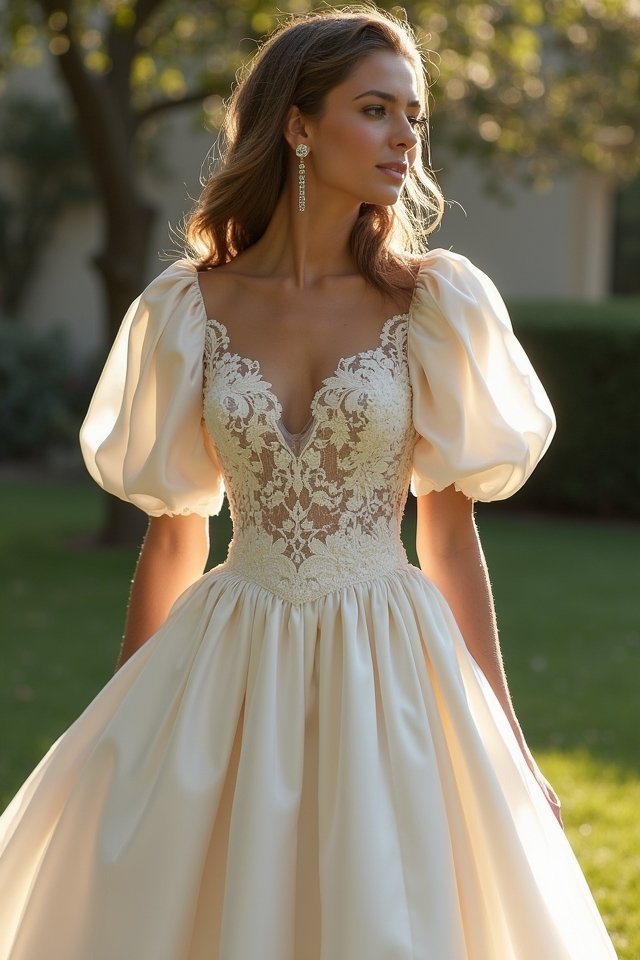 dramatic puff sleeve elegance