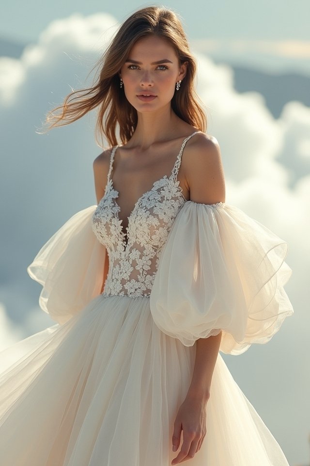 dramatic puff sleeve elegance