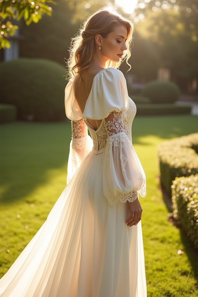 dramatic puff sleeve elegance