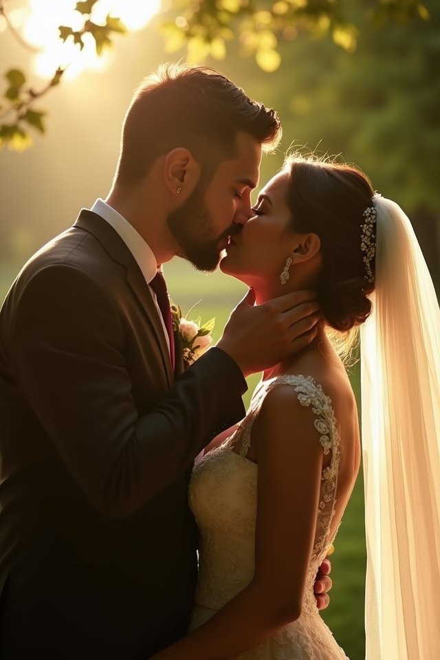 dramatic side profile intimacy