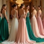 dramatic train gown styles