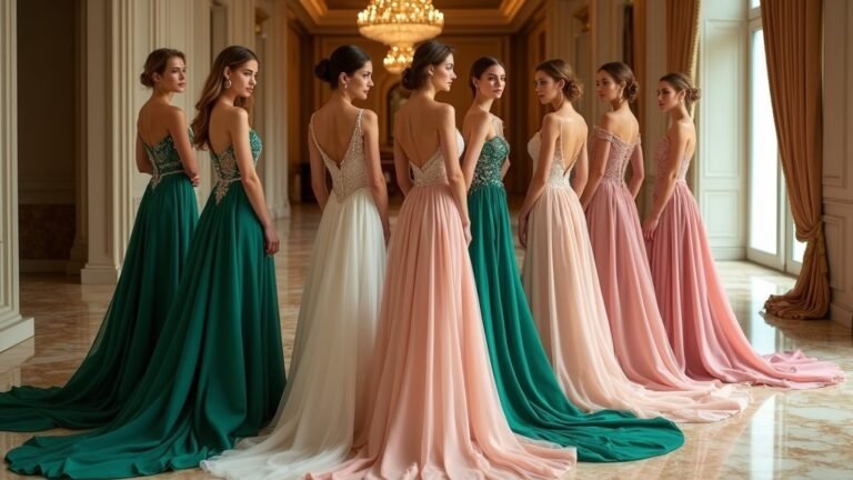 dramatic train gown styles