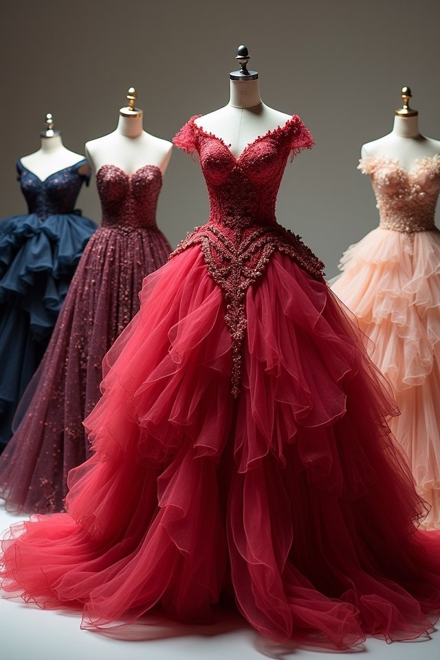 dramatic tulle and ruffles