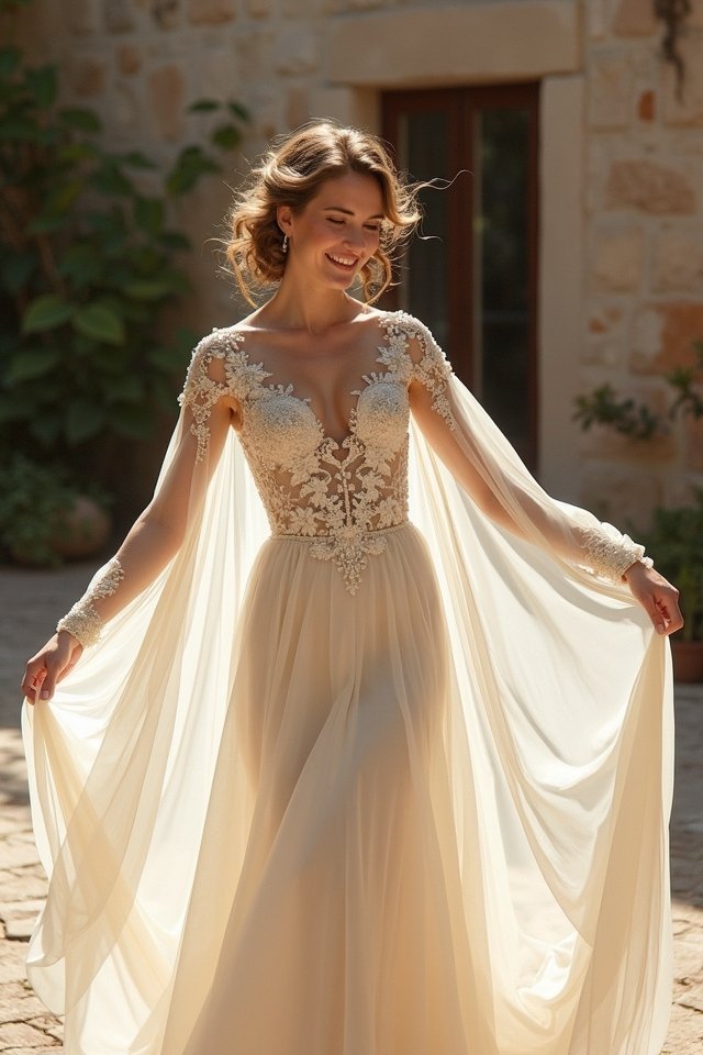 dramatic vintage bridal capes