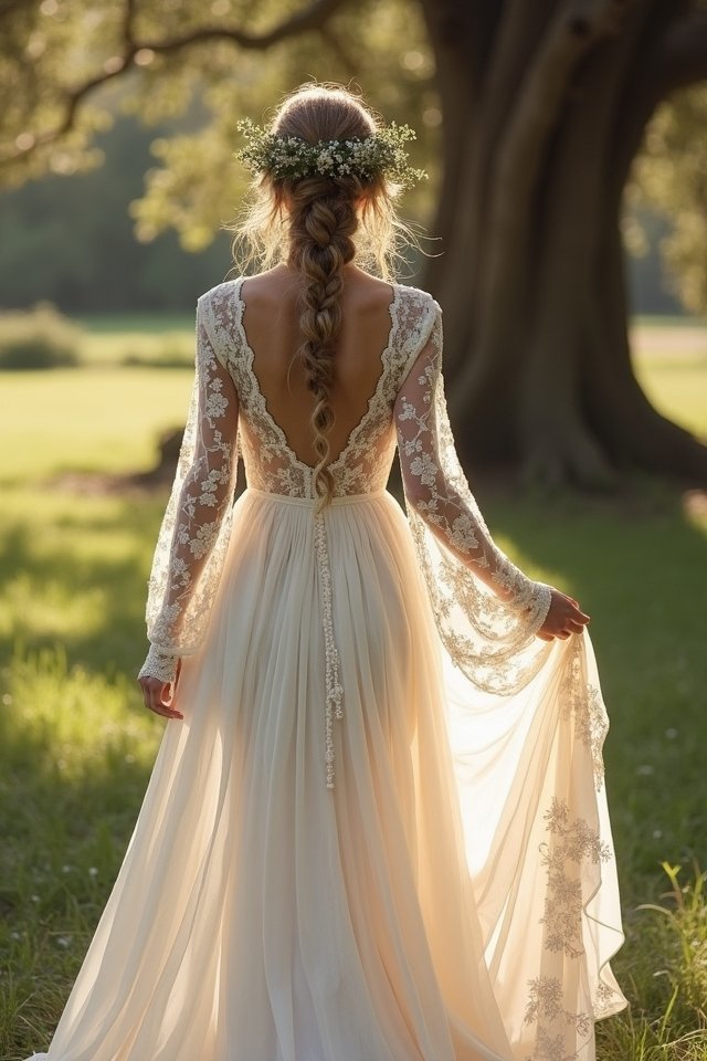 dreamy bohemian wedding gown