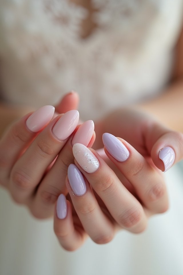 dreamy bridal nail elegance