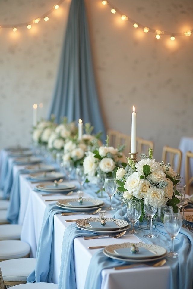 dreamy dusty blue elegance