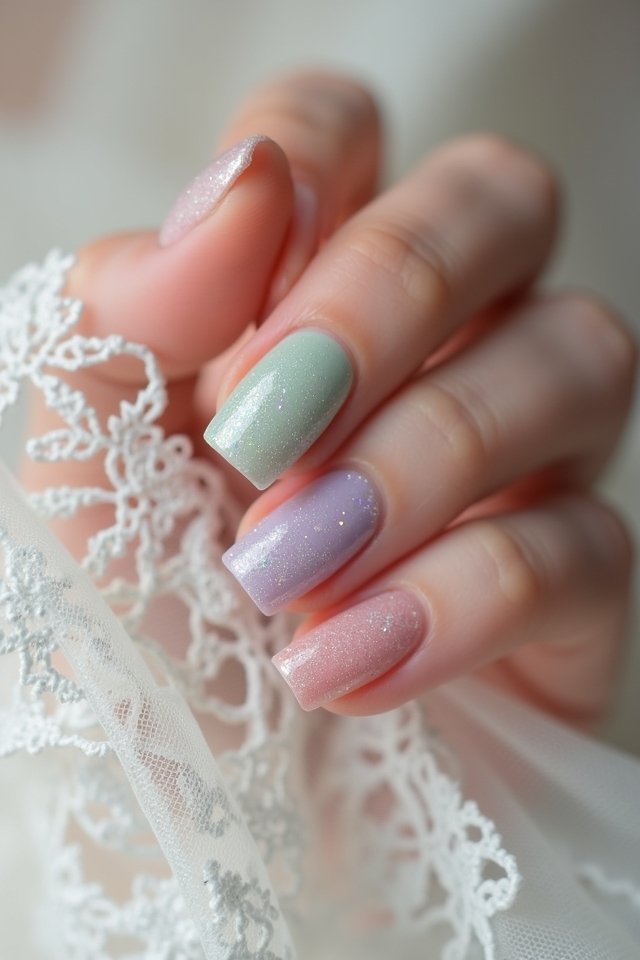 dreamy elegant wedding nails