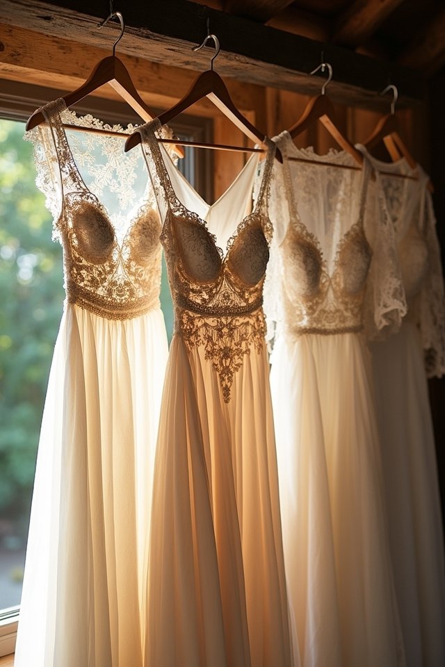 dreamy flowing lace gown