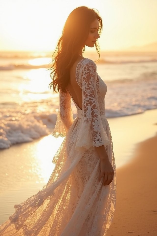 dreamy lace beach elegance