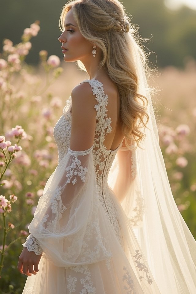 dreamy lace bell gowns