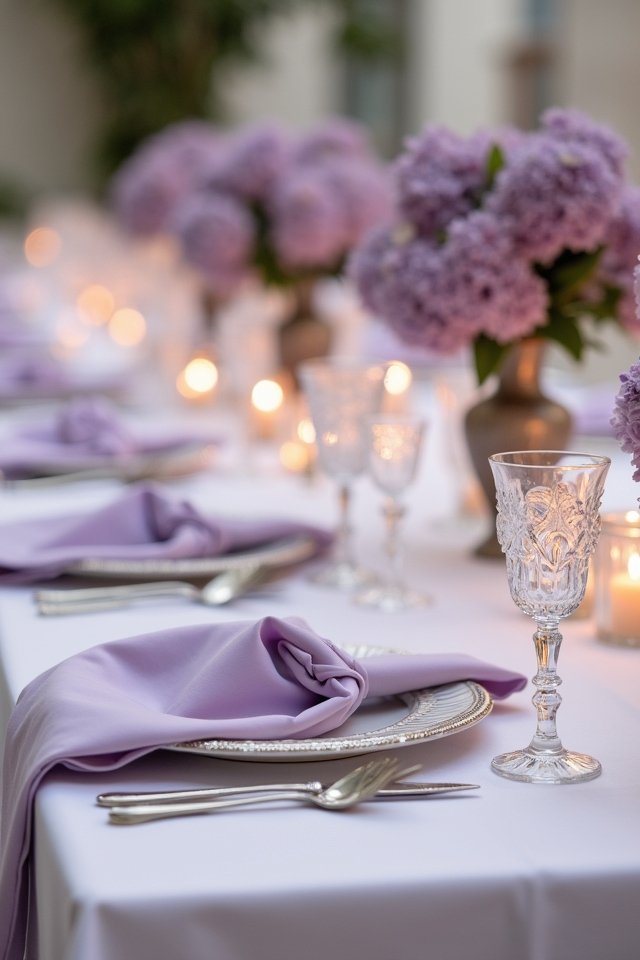 dreamy lilac and white
