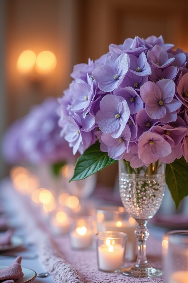dreamy lilac hydrangea bouquets