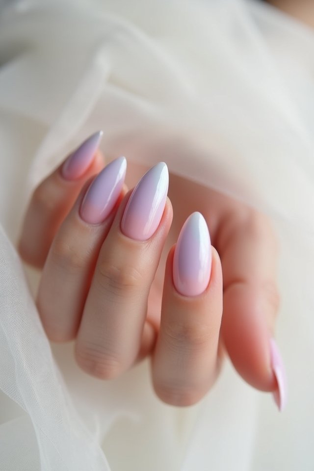 dreamy pastel pearl nails