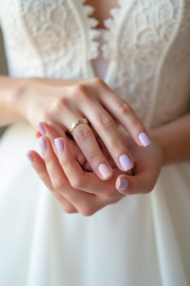 dreamy pastel wedding nails